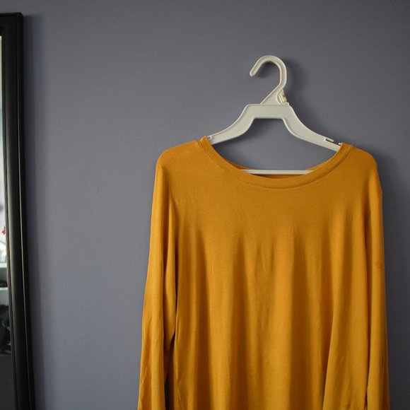 LUX Collection Yellow Long Sleeve Blouse - Picture 5 of 5
